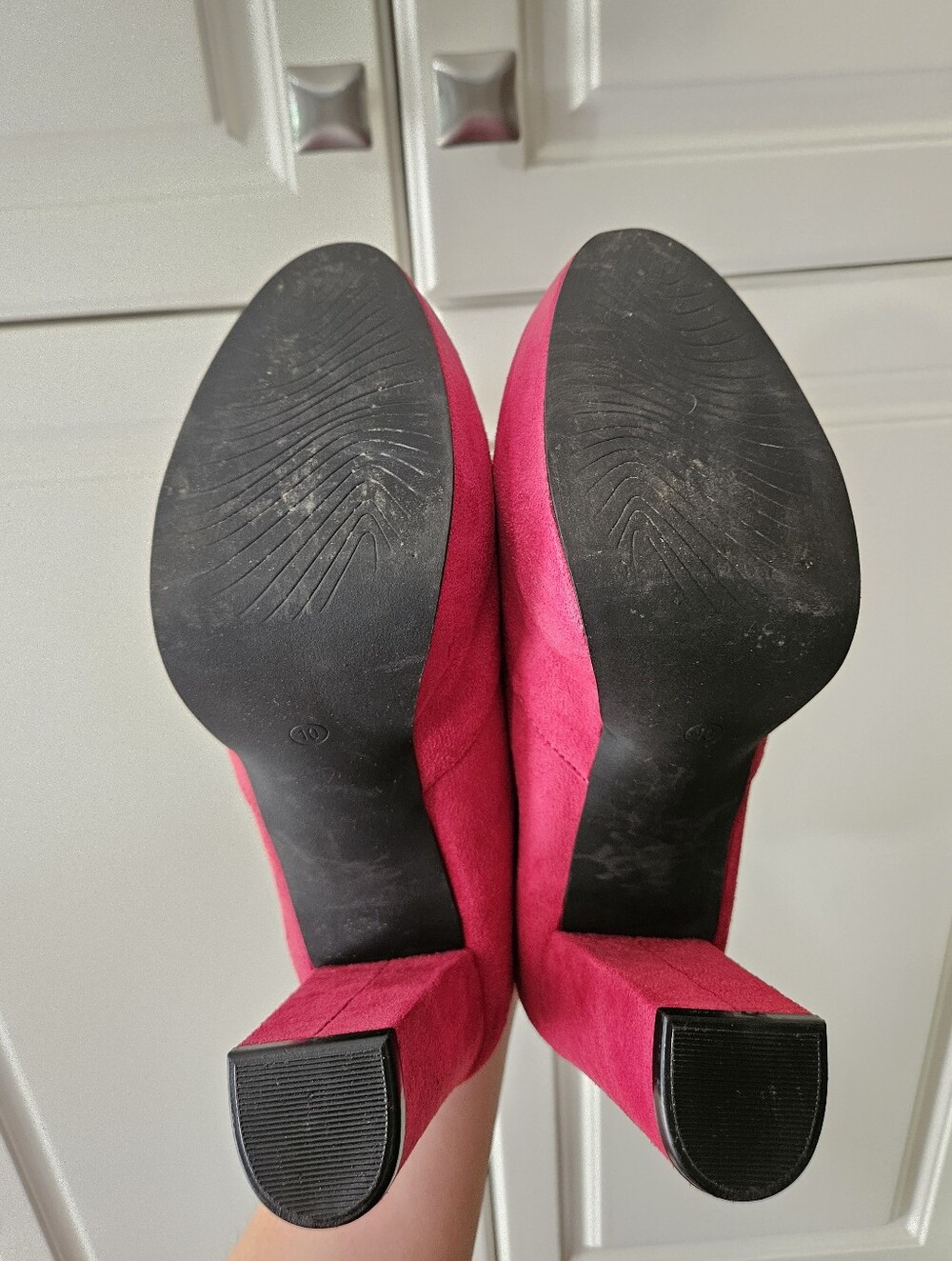 Y2k Alt Bratz Hot Pink Faux Suede Lace-Up Platform Heeled Oxford Festival Rave - Picture 6 of 6
